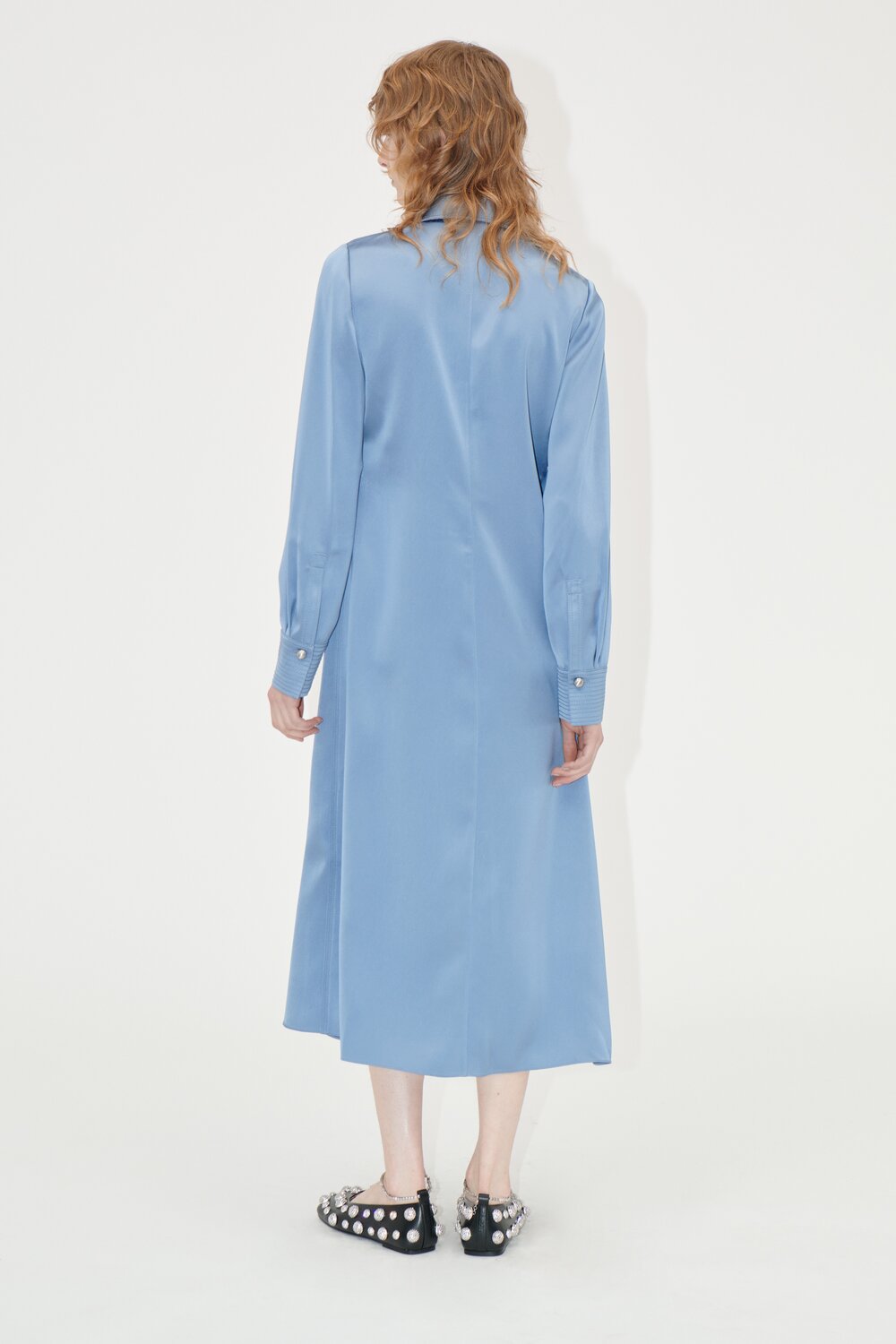 Collared Midi kjole - Infinity Blue